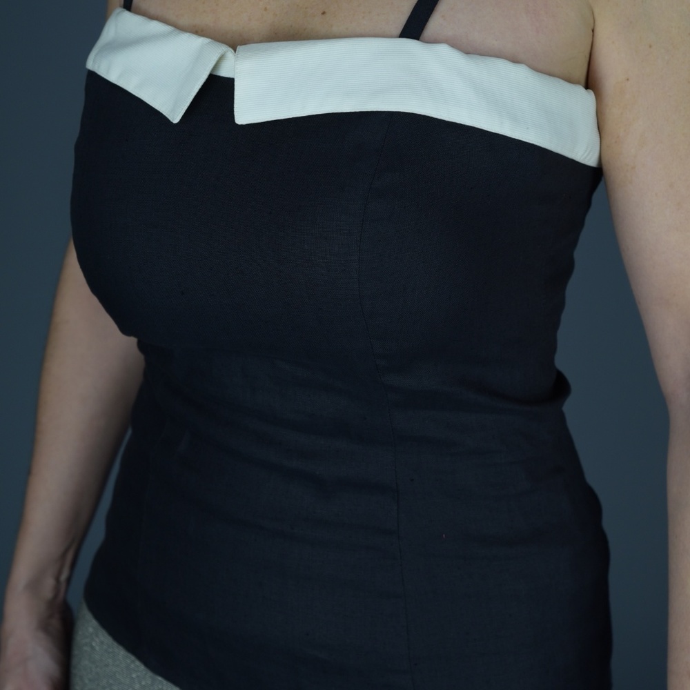Vintage EMMANUELLE KHANH Silk Blend Bustier Top - Picture 4 of 7